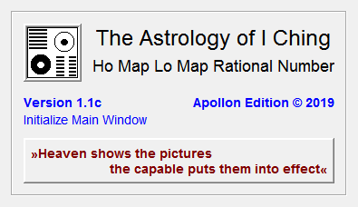 Splashscreen of the program Astrology of I Ching